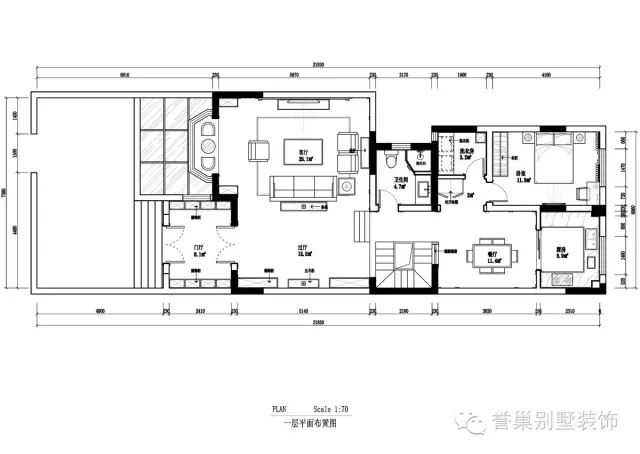 别墅设计一层平面布置图