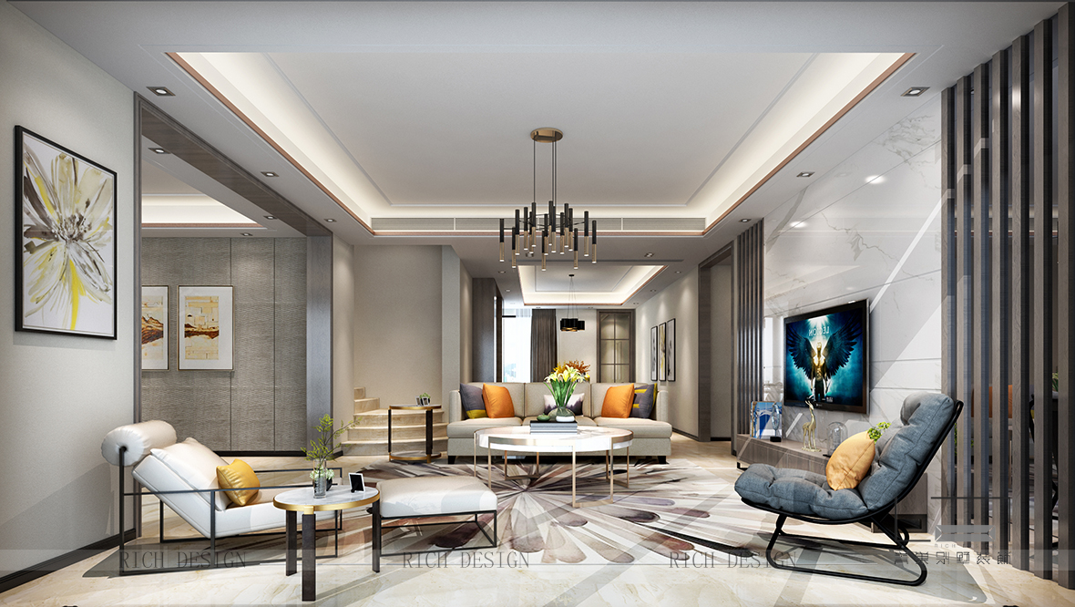 别墅客厅装修效果图
