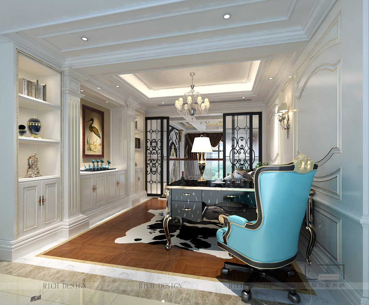 别墅书房装修效果图 别墅书房装修效果图
