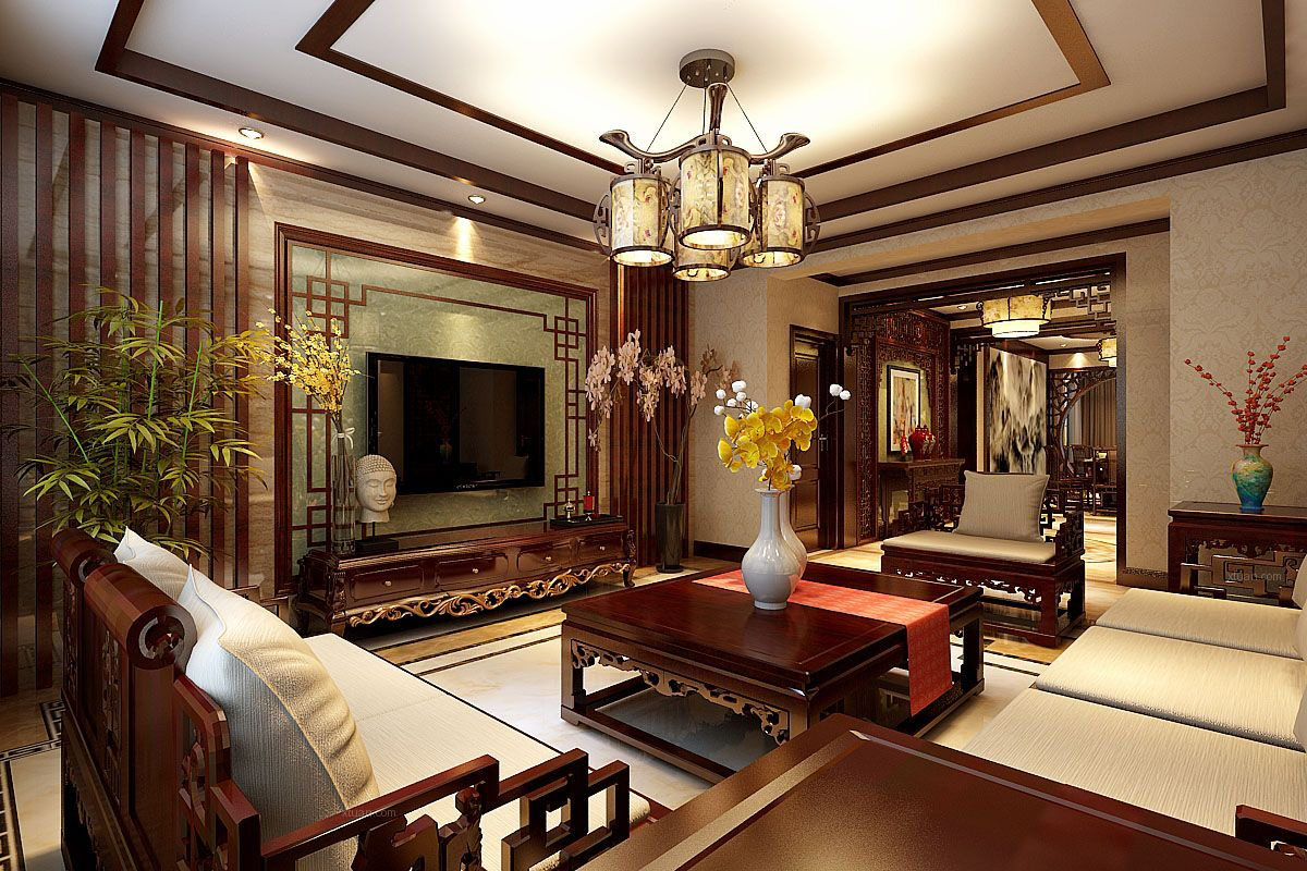 中式客厅装修效果图 中式客厅装修效果图