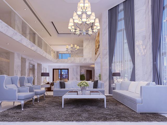 简欧别墅客厅装饰