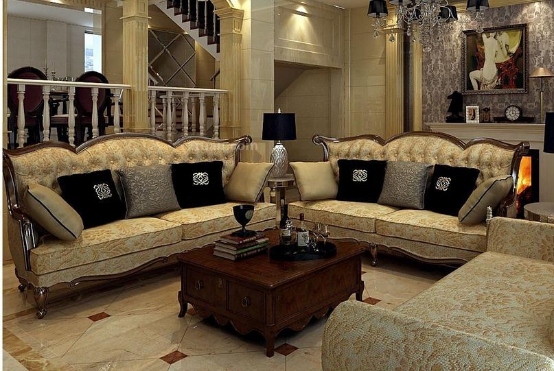 欧式别墅沙发设计